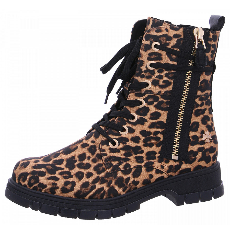 Marco Tozzi Schnürstiefel 971 leo beige 2-85200-41 Weite F