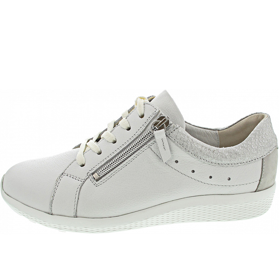 Waldläufer KIris sportlicher Schnürer weiss silber cement...