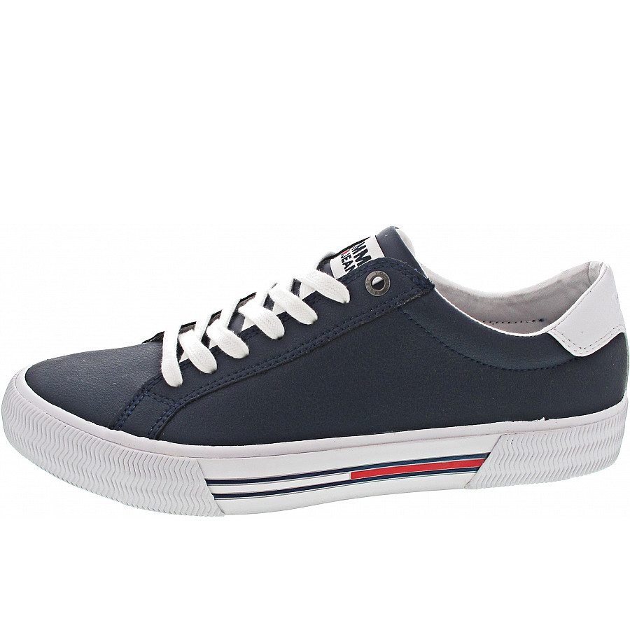 tommy jeans essential leather sneaker