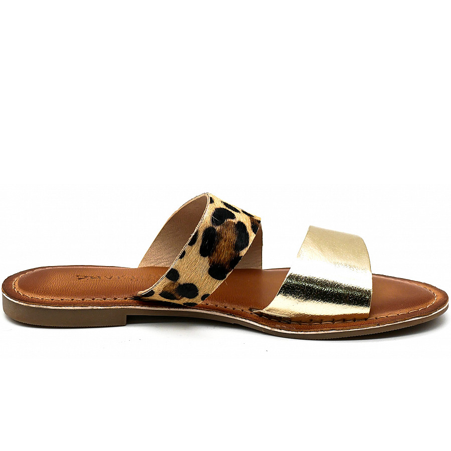 Shakti Pantolette Leopard gold ZE 2190 Schuhwelt de 