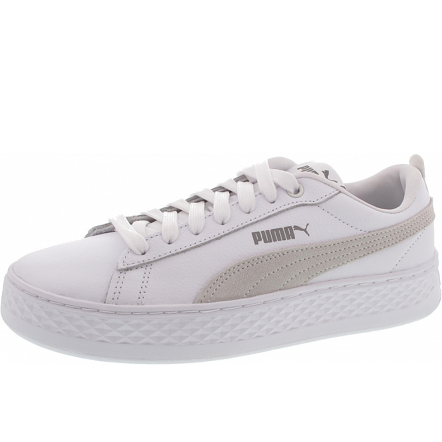 puma smash platform l white casual sneakers