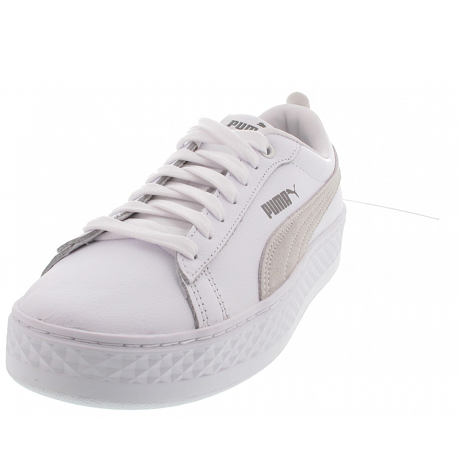 puma smash platform l white casual sneakers